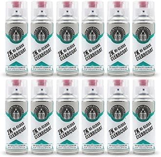 2K High Gloss Clear Coat Spray/Aerosol Can – Professional Quality & Finish - Easy to Use – Best Value (12 Spray Can)