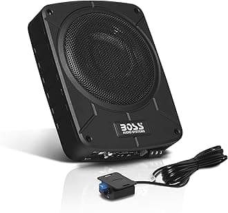 BOSS Audio Systems BAB8 8 Inch Powered Subwoofer Car Audio - 800 Watts Max, Single 2.6 Ohm, Voice Coil, Built in Amp