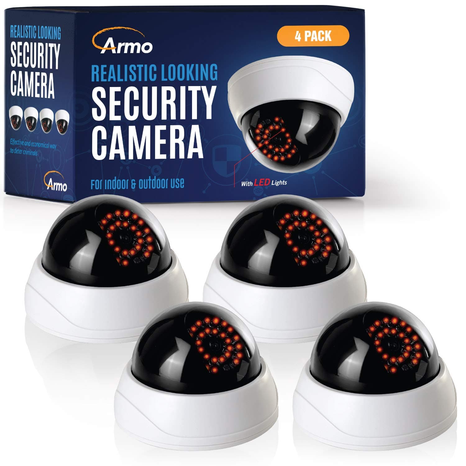 Fake White Security Surveillance Camera - Dome