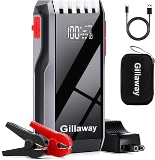 GILLAWAY 012 Jump Starter Battery Pack, 4500A Peak Car Battery Charger Jump Starter for Up to 10.0L Gas or 8.0L Diesel Engine,12V Car Jumper Starter Portable with Full LCD Screen.