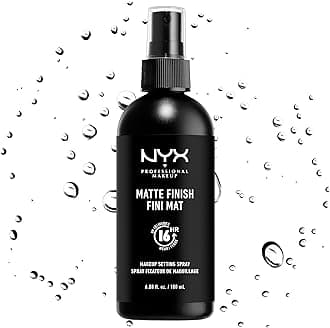 NYX Professional Makeup Setting Spray, Long Lasting Formula, Finishing Spray, Vegan Formula, Matte Finish, Maxi Size, 180 ml