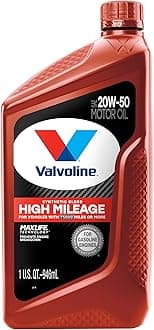 High Mileage with MaxLife Technology SAE 20W-50 Synthetic Blend Motor Oil 1 QT