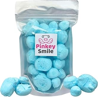 Blue Raspberry Flavored Freeze-Dried Taffy 2 oz – Crunchy & Airy Snack – Bite-Size Pieces – Ships in Box – Bold Taste & Light Texture