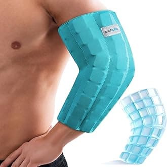 Elbow Ice Pack for Tendonitis & Tennis Elbow, Long Lasting Cold Compression Ice Pack Wrap Sleeve Pain Relief for Arthritis, Injuries, Swelling, Golfers Arm
