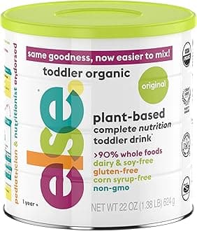 Organic Toddler Formula, Plant-Based Original Nutritional Drink 12–36 Months Dairy & Soy Free, Supports Immunity & Balanced Growth, 20+ Essential Vitamins | Made in US (22oz, Pack of 1)