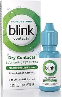 Blink AMO Contact Lubricant Eye Drops for Soft and RGP Lenses, 0.34 Ounce Box