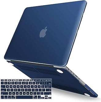IBENZER Compatible with MacBook Pro 13 Inch Case 2015 2014 2013 end 2012 A1502 A1425, Hard Shell Case with Keyboard Cover for Old Version Apple Mac Pro Retina 13, Navy Blue, R13NVBL+1