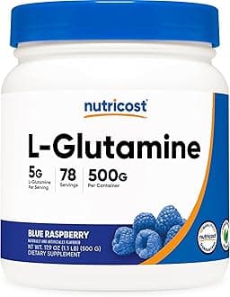 Nutricost L-Glutamine Powder (500 Grams) (Blue Raspberry)