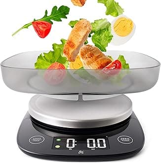 Greater Goods Scale with Bowl - Super Accurate, Single Sensor, Digital Kitchen Scale | Master Food Prep with a Custom-Built Bowl That Fits on Top | High Capacity of 11 Pounds | Designed in St. Louis