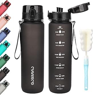 Water Bottle 1l, Drinking Bottle BPA Free, Sports Bottle Leakproof Dishwasher Safe Water Bottle for Teenager, Adult, Sports, Hiking, Gym, Outdoor, School & Office