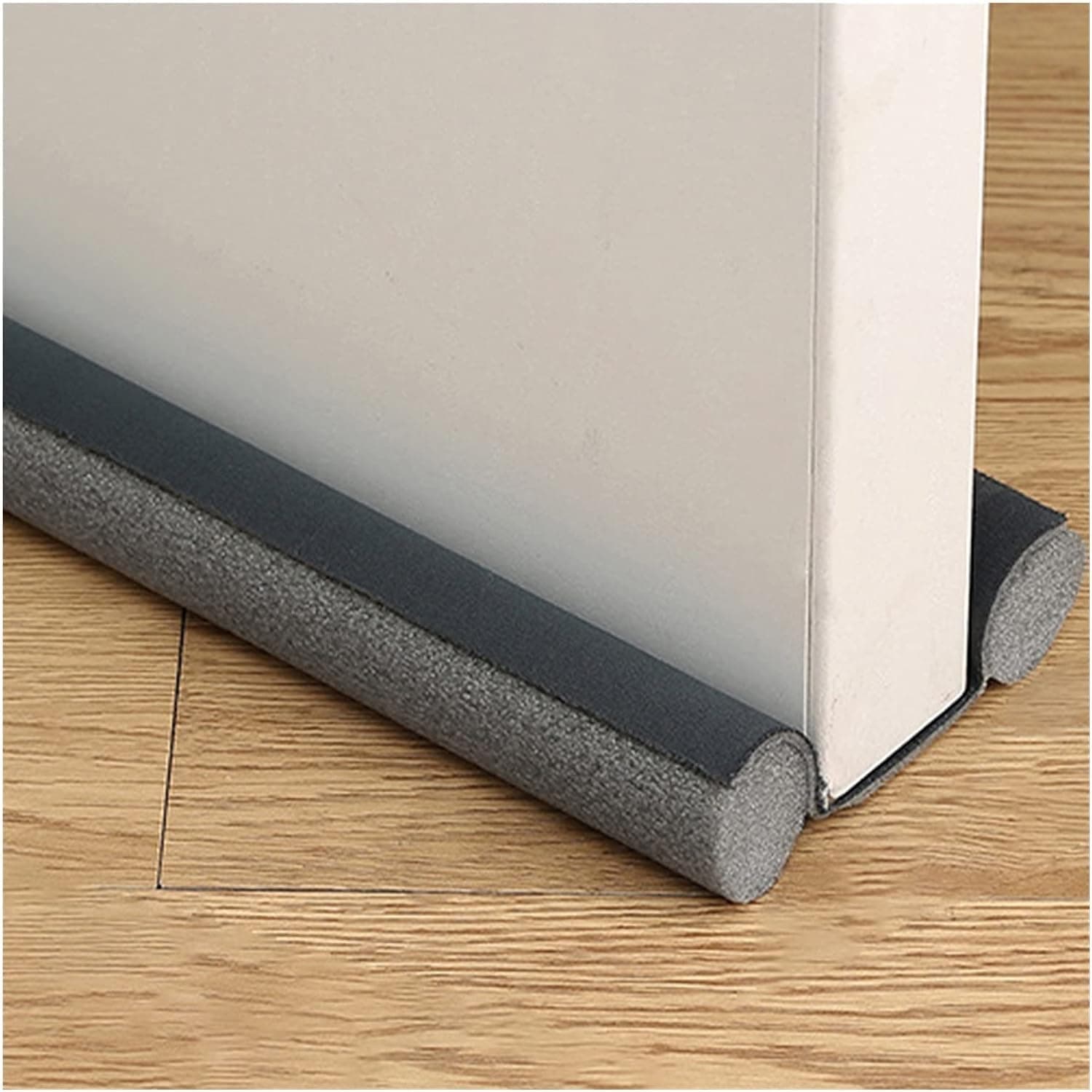 ECVV Twin Door Draft Stopper, Double Side Under Door Bottom Seal Strip Noise Blocker | Door Sweep Draft Blocker for Door | 10 * 95cm | Black