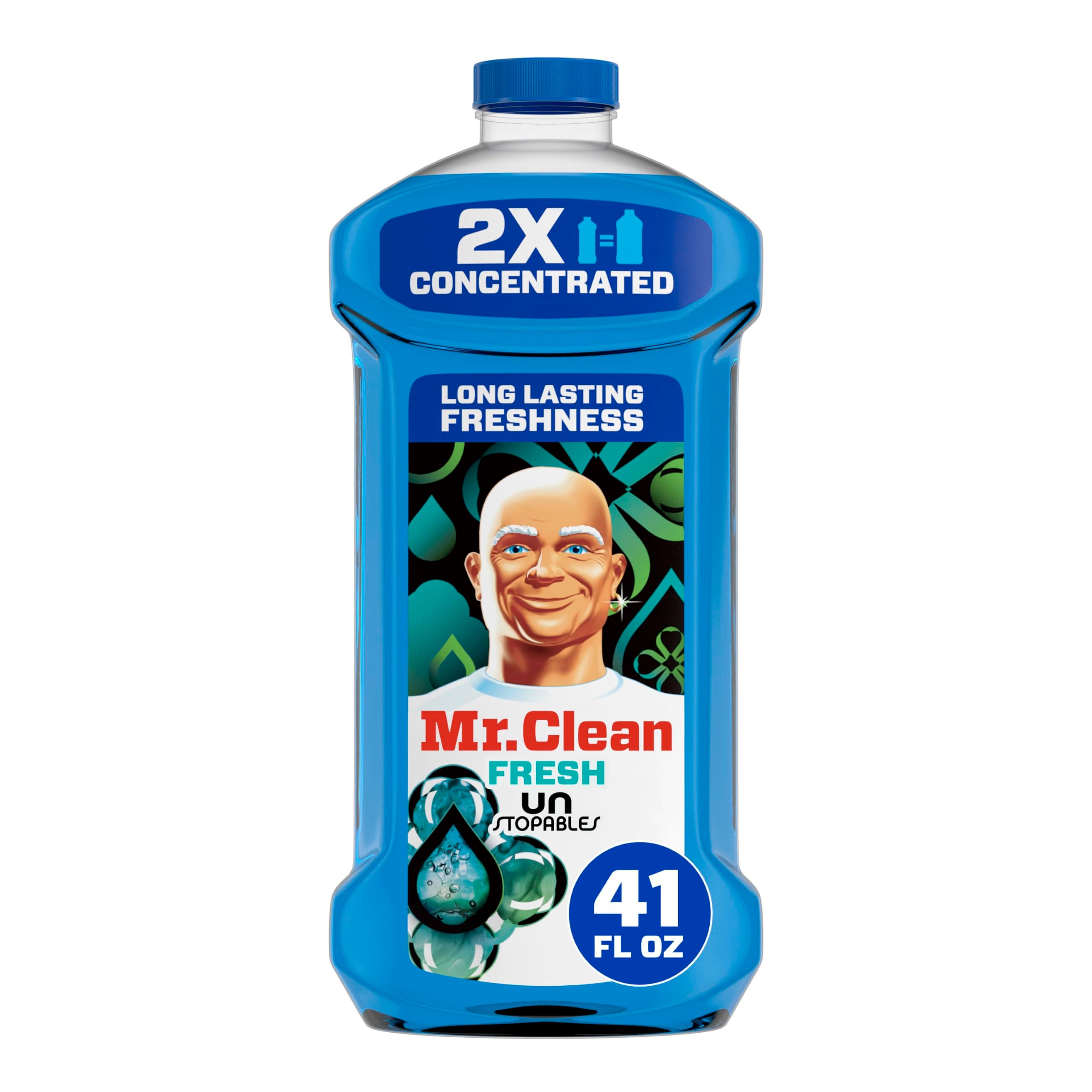 Mr. Clean 2X Concentrated Multi Surface Cleaner with Unstopables Fresh Scent 41 fl oz