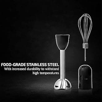 OVENTE HS565B Multi-Purpose Hand Immersion Blender (Set-Black), 2.5 x 2.5 x 15.4