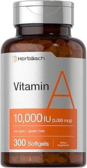 Vitamin A 10000 IU (300 Softgels) Premium Non-GMO, Gluten Free Supplement