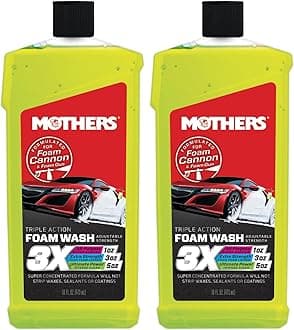 Mothers 05616 3X Triple Action Foam Wash, 16 fl. oz. (Pack of 2)