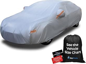 EzyShade 10-Layer Car Cover - Waterproof All Weather Protection. Full Exterior Covers for Automobiles - Sedan, Hatch, SUV. Size A6 (See Size Chart)