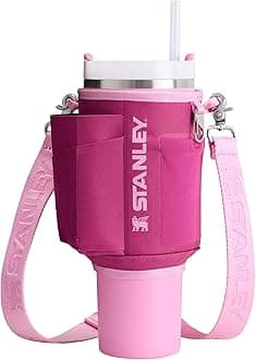 All Day Quencher Carry All for 40 oz Tumbler with Handle | Crossbody Bag with Phone Holder Pocket, Card Sleeve & Detachable Strap | Water Bottle Carrier Bag | BPA-Free | Fuchsia
