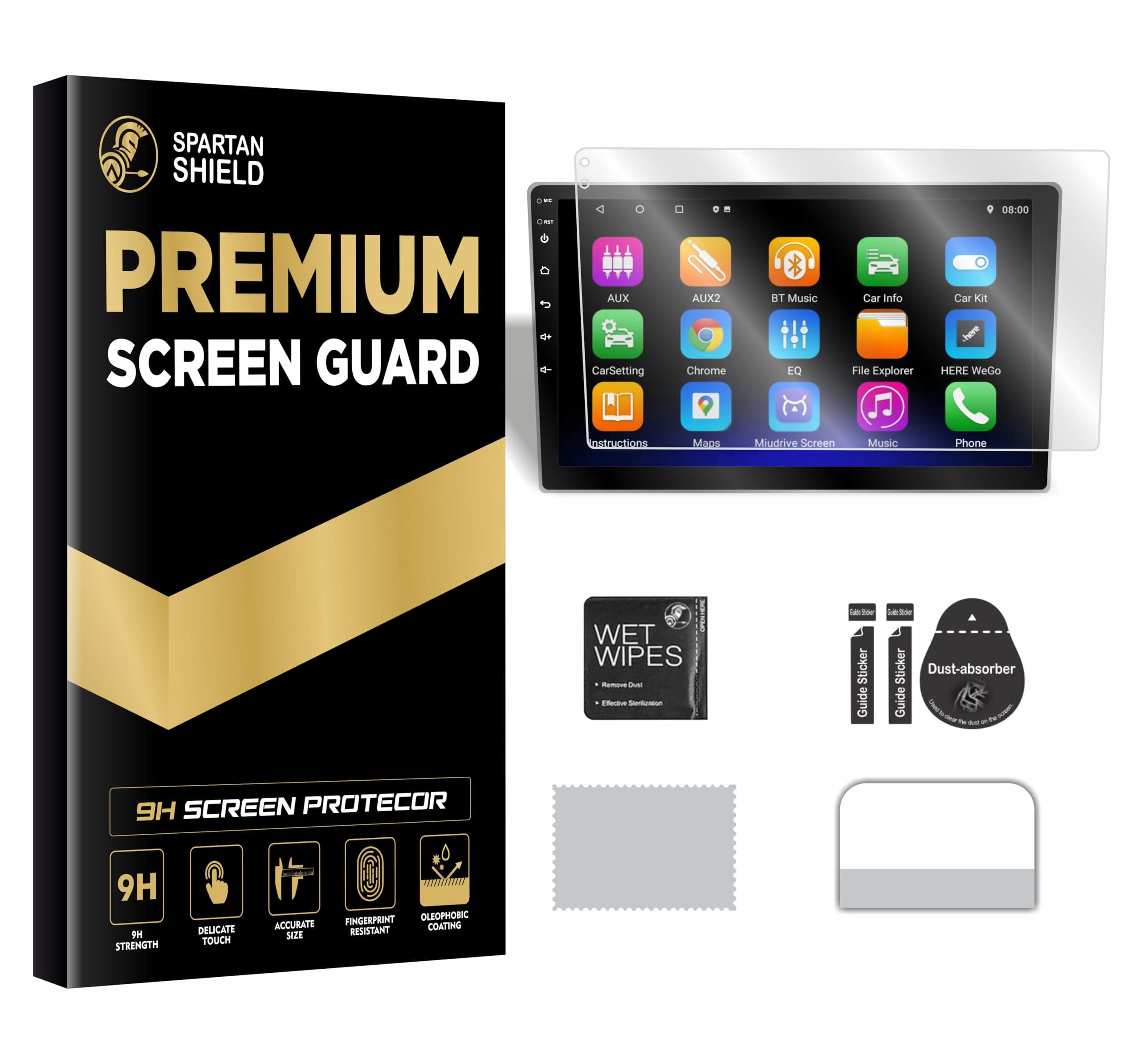 Screen Guard For 9 INCH Android Car Stereo System || Car Infotainment Display Protector || Music System Protector || Aftermarket Touch Screen Audio Player Accessory [Not Tempered Glass]