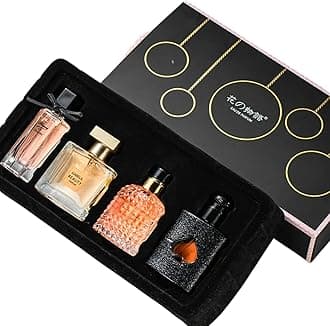 Perfume Gift Set For Women, 4 Pcs Perfume Set Valentine Gift for Her, Long-Lasting Fresh Floral Aromatic Fragrance, Ladies Perfume Set For Dating, Birthday, Gift To Girlfriend, Eau de Parfum For Women