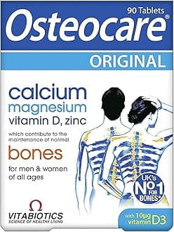 Vitabiotics Osteocare Calcium 800mg with Vitamin D3, Magnesium, and Zinc - Bone Health and Immunity Multivitamin Supplement for Men and Women - 90 Tablets