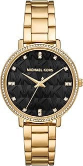 Pyper Three-Hand Gold-Tone Alloy Metal Women's Watch (Model: MK4593)