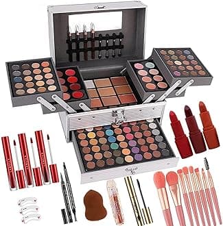 Unifull 132 Color All- In- One Makeup For Women Full Kit,Professional Kit,Makeup Gift Set Women,Girls&Teens,Include Eyeshadow/Lipstick/Concealer/Lip Gloss/Eyeliner/Mascara（006N2-Silver）