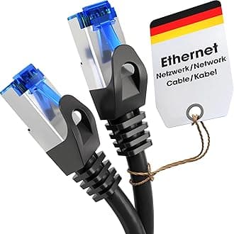KabelDirekt – 30m – Ethernet, patch & network cable (transfers gigabit internet speed, ideal for 1Gbps networks/LANs, routers, modems, switches, RJ45 plug (silver), black)