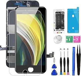 for iPhone 8/SE 2020 [ 2nd Generation ] Screen Replacement Black 4.7 inch, Bsz4uov LCD Display Touch Screen Digitizer, Waterproof Frame Adhesive Sticker+Repair Tool Kit