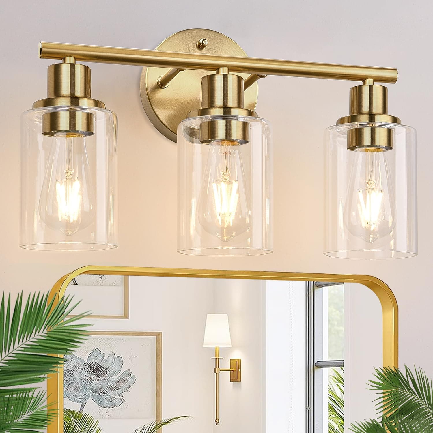 Brushed Brass Bathroom Light Fixtures