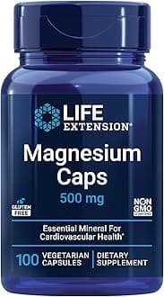 Life Extension Super Vitamin E 268mg Heart Brain Immune Health Magnesium 500mg Heart Bones Metabolism Capsules Bundle