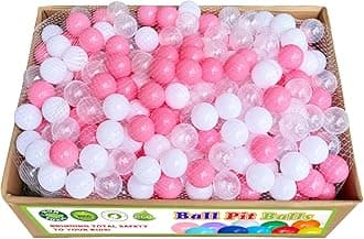 Ball Pit Balls 1000 Count for Kids, Children Crush-Proproof Plastic Balls for Ball Pit with 3 Bright Colors, Safe and Non-Toxic, BPA Free, Baby Toddler Pit Balls with Storage Net Bag