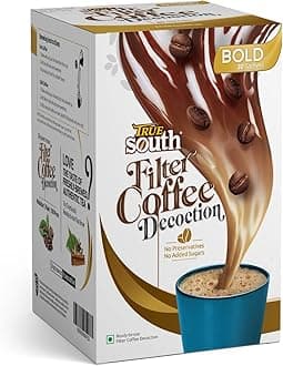 TrueSouth Bold | Ready-to-use Filter Coffee Decoction | 30 Single Serve sachets | Authentic Taste, Value and Convenience