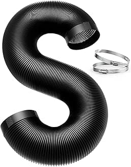 3 Inch Flexible Duct Hose, Easy-to-Install 16 Feet Dryer Vent Hose with 2 Clamps – 4 Layer PVC and Aluminum Flex Duct for Heating Cooling Ventilation and Exhaust