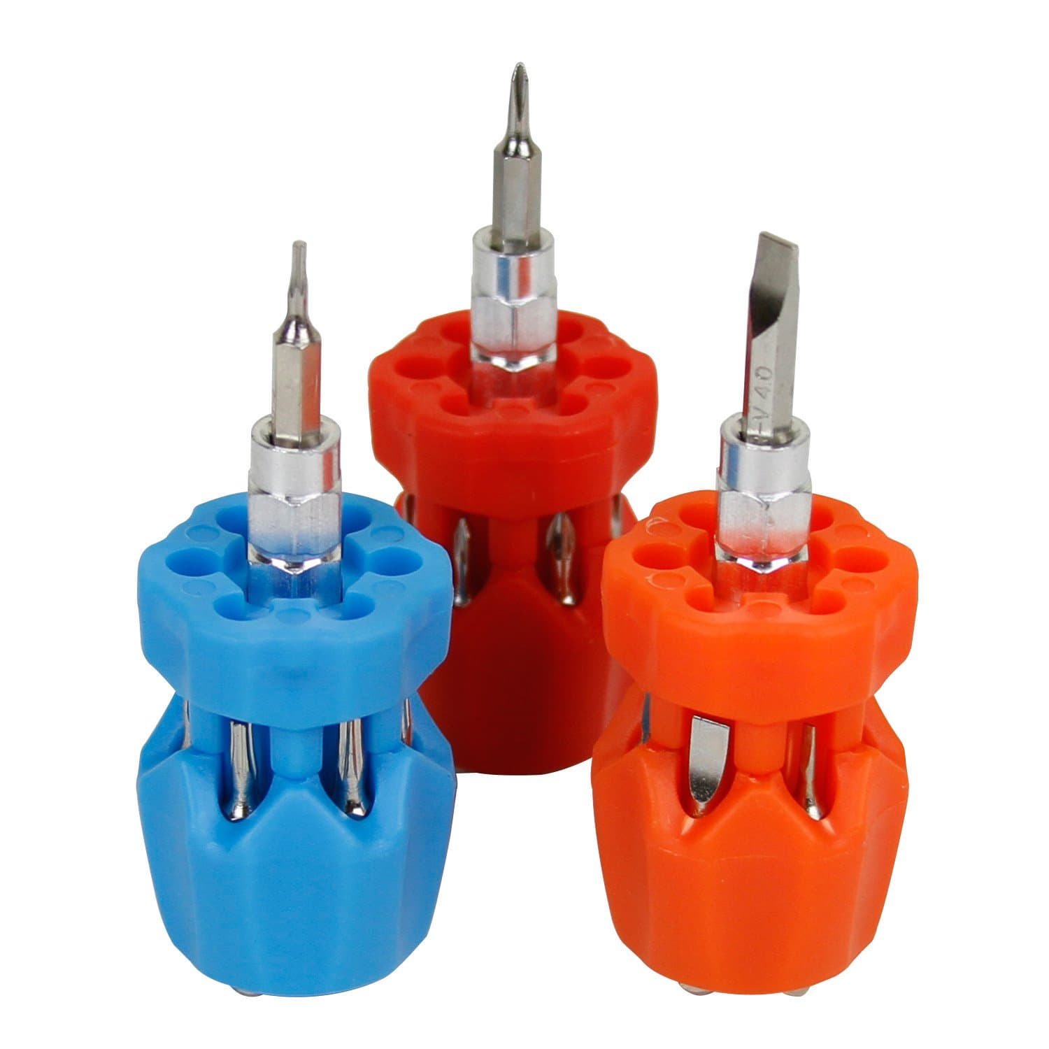 KU-20003 3-Piece 7 In 1 Stubby Multi-Bit Drivers Pocket Precision Screwdriver Set EDC Tool Kit