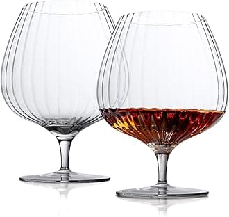 LEMONSODA Whiskey Bourbon Brandy Crystal Glasses Snifter Set of 2-100% Lead-Free Crystal for Spirits, Whiskey, Scotch, and Cognac – Perfect for Home Bars & Gift Sets – 20oz (570ml) (Set of 2)