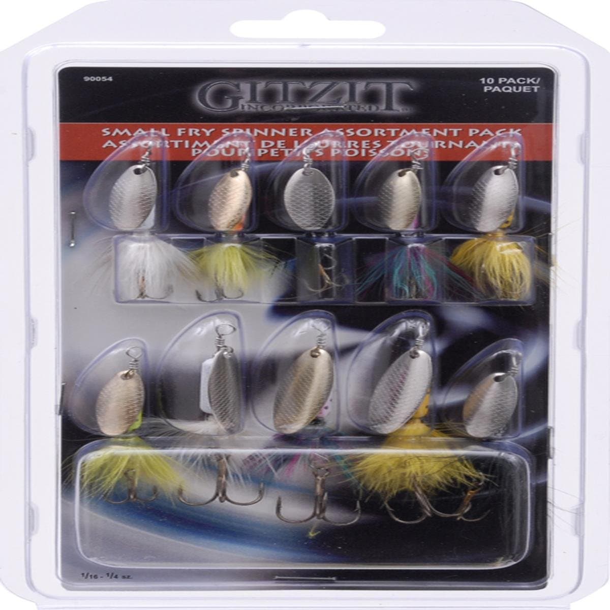 GITZIT Small Fry Spinner Kit (10-Pack), Assorted