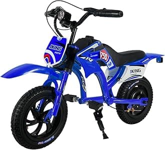 Kids Motorcycle,C6 Kids Electric Dirt Bike,12-inch 160W brushless Motor,3-Speed LCD Display,10 MPH Top Speed,LED Brushless Controller + Moto Sound，8 Miles Range,Blue