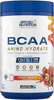 Applied Nutrition BCAA Powder - Branched Chain Amino Acids BCAAs Supplement, Amino Hydrate Intra Workout & Recovery Energy Drink (1.4kg - 100 Servings) (Fruit Burst)