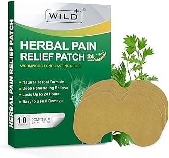 Knee Pain Relief Patches, 10PCS Large Max Strength Herbal Knee Patches for Pain Relief Heat Patches, Warming Arthritis Joint Pain Relief Plaster for Neck/Shoulder/Back/Muscles/Knee Pain