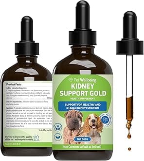 Kidney Support Gold for Dogs - Supports Kidney Cleanse & Detox, Healthy Weight with Rehmannia & Astragalus - NASC Certified & Vet-Formulated - 2 fl oz (4 fl oz (118 ml))
