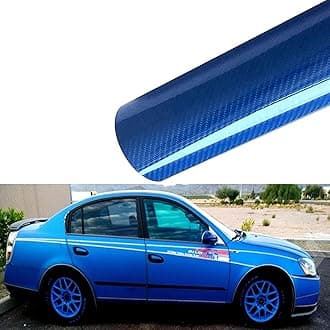 Lypumso 6D Carbon Fiber Self Adhesive Vinyl Film (1ft x 5ft,12in x 60in) - Blue