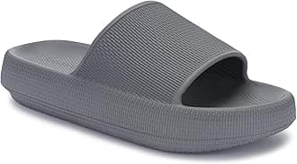 Joomra Pillow Slippers for Women and Men Non Slip Quick Drying Shower Slides Bathroom Sandals | Ultra Cushion | Thick Sole