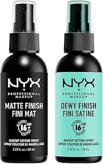 NYX PROFESSIONAL MAKEUP Makeup Setting Spray - Matte + Dewy Finish (Pack Of 2), Vegan Formula (Packaging May Vary)
