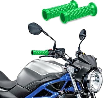 HAOBO2Pcs Motorcycle Handlebar Grips, 7/8" 22mm 24mm Motorcycle Comfort Hand Handlebar Grip Thruster Grip, Non Slip Rubber Hand Handle Grips Dirt Bike Parts Universal for Motorcycle, Bike