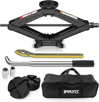 IMAYCC Car Jack Kit 2.5 Ton, Universal Scissor Car Jack, Portable Tire Changing Kit for Car SUV MPV
