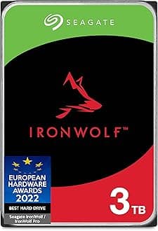 Seagate IronWolf 3TB NAS Internal Hard Drive HDD – CMR 3.5 Inch SATA 6Gb/s 5900 RPM 64MB Cache for RAID Network Attached Storage – Frustration Free Packaging (ST3000VN007) (ST3000VNZ07/VN007)