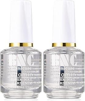 COSMOO 2 PCS 15ML Top Coat for Nail Polish, Clear Quick Dry Nail lacquer Fast Air Drying Long Lasting Nail Polish, 0.5FL Oz