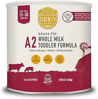 12-36 Month A2 Whole Milk Toddler Formula Powder - Organic Grass-Fed Whole Milk - Easier-to-Digest A2 Toddler Formula - DHA & ARA Prebiotics & Nucleotides for Baby Essentials - 21 Oz