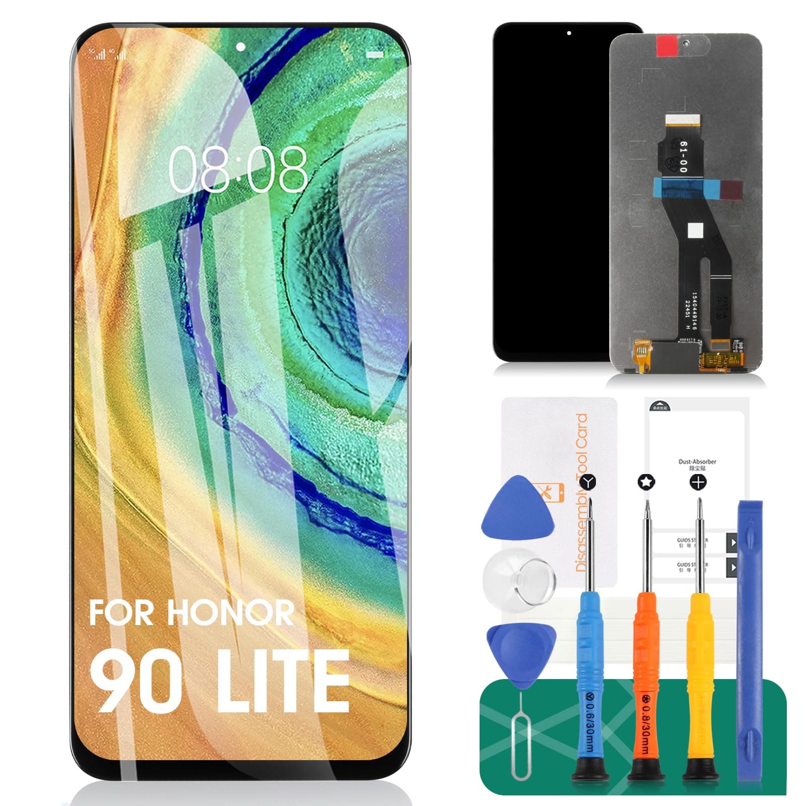 For Huawei Honor 90 Lite LCD Screen Replacement For Huawei Honor 90 Lite LCD Display Touch Digitizer Assembly Repair Kits (Black,Without Frame)
