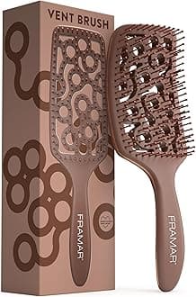 - Professional Vented Hair Brush – Curved Hair Brush For Blow Drying, Wet Paddle Brush For Hair, Vent Brush For Blow Drying, Wet Hairbrush For Women – Heat Resistant – Chocolate